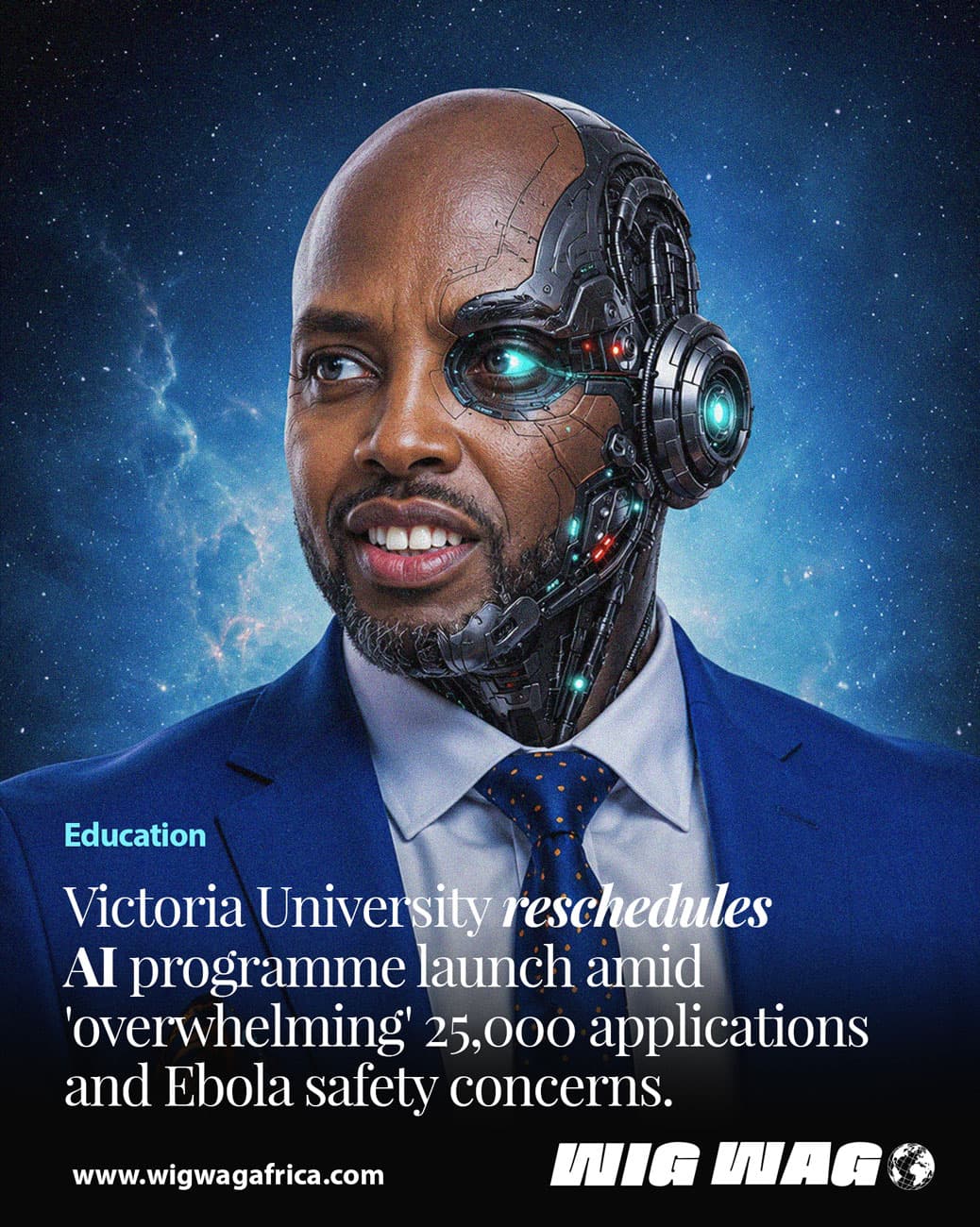 Cover image for: Victoria University reschedules AI programme launch amid 'overwhelming' 25,000 applications and Ebola safety concerns.
